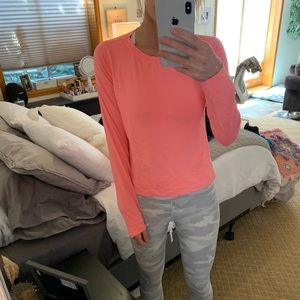 Pink lululemon workout top